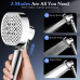 Filtered Shower Head with Handheld, High Pressure 4 Spray Shower Heads with Filters, Anti-clog Silicone Nozzles for Hard Water Showerhead, Built-in Power Wash to Clean Tub/Tile /Pets