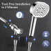 Filtered Shower Head with Handheld, High Pressure 4 Spray Shower Heads with Filters, Anti-clog Silicone Nozzles for Hard Water Showerhead, Built-in Power Wash to Clean Tub/Tile /Pets